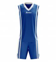Zeus Kit Bozo Camiseta de baloncesto + Pantalones cortos 2 piezas. royal blue/bianco