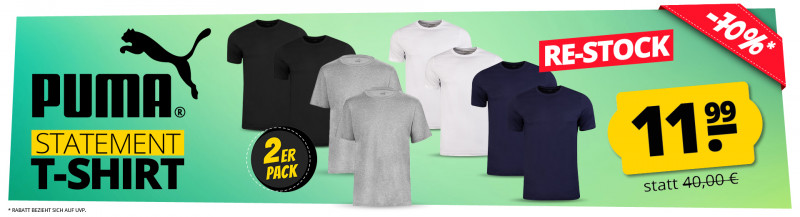 PUMA Statement 2er-Pack Tees nur 11,99 €