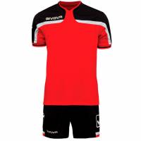 Givova Football Set Jersey with Short Kit America red / black