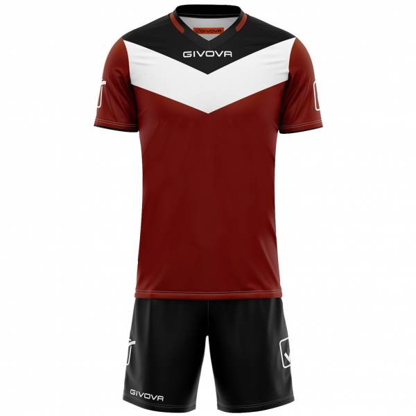 Givova Kit Campo Set Jersey + Shorts dark red / black