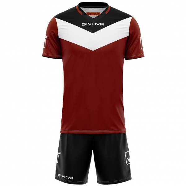 Givova Kit Campo Zestaw Koszulka + Szorty ciemnoczerwony / czarny