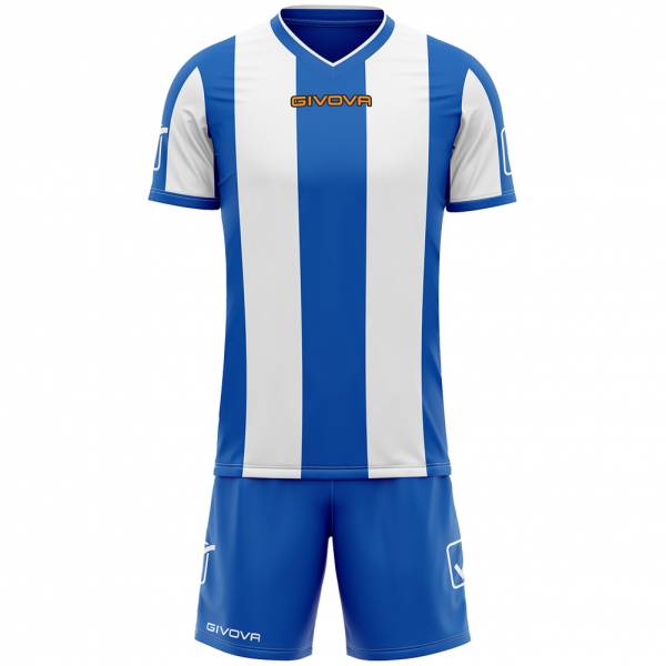 Givova Ensemble de foot Maillot avec Short Kit Catalano bleu / blanc