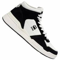 G-STAR RAW ATTACC Mid Basic Heren Leren sneakers 2212 040711 WHT-ZWART