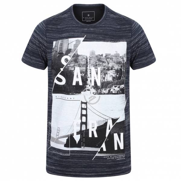 DNM Dissident San Fran Split Herren T-Shirt 1C10654 Navy
