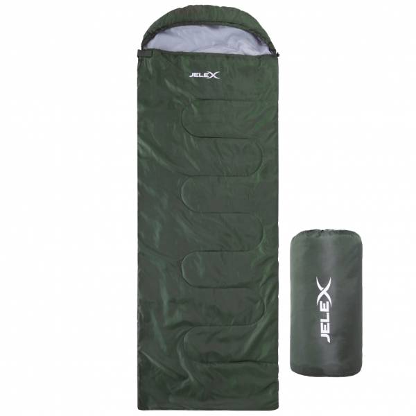 JELEX Outdoor Schlafsack 220 x 75 cm 15 °C grün