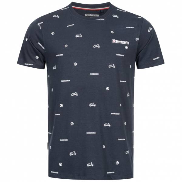 Lambretta Allover Print Scooter Herren T-Shirt SS5288-NAVY