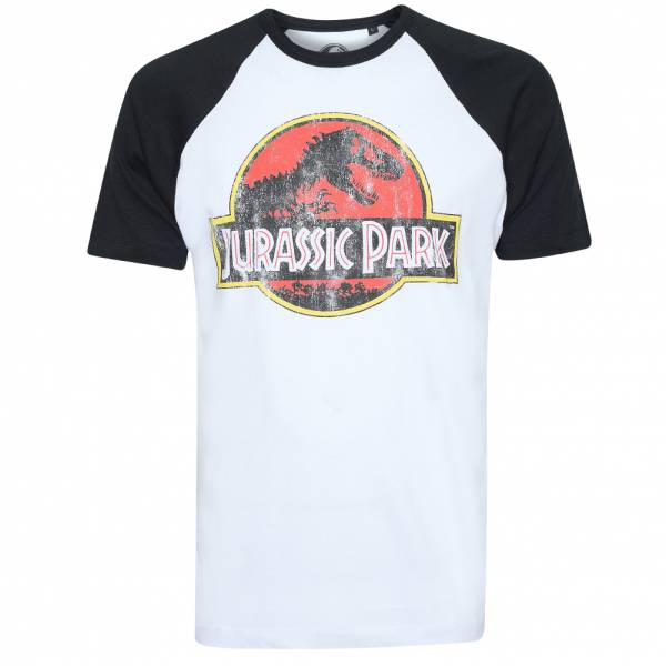 PARK JURAJSKI Distressed Logo Mężczyźni T-shirt GBMTS348WBL