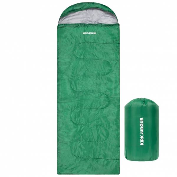 KIRKJUBØUR® &quot;Søvn&quot; Outdoor Schlafsack 220 x 75 cm 15 °C grün