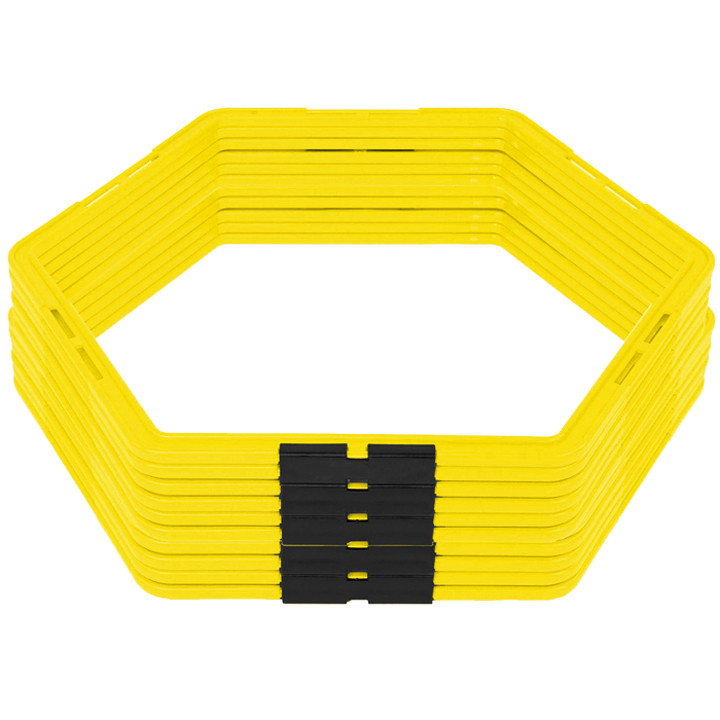 Anelli Ottagonali Per Agilità BOOSTEADY | Set 6 Anelli Velocità Diametro 43,2 Cm, Attrezzatura Per Allenamento Sportivo, Calcio, Tennis, Per Bambini E Adulti, Clip Facili
