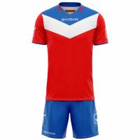 Givova Kit Campo Conjunto Camiseta + Pantalones cortos rojo / azul medio