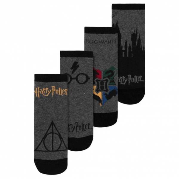 Harry Potter "Hogwarts Mix" Men Sneaker Socks 4 pairs 013332