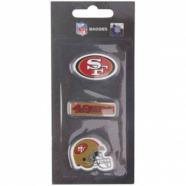 49ers de San Francisco Badge à broche métallique NFL Ensemble de 3 BDNFL3PKSF