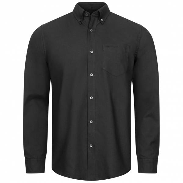 BEN SHERMAN Oxford Men Long-sleeved Shirt 0076260-BARELY BLACK