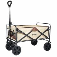 MUWO foldable handcart 100 L, max. 110 kg brown/beige
