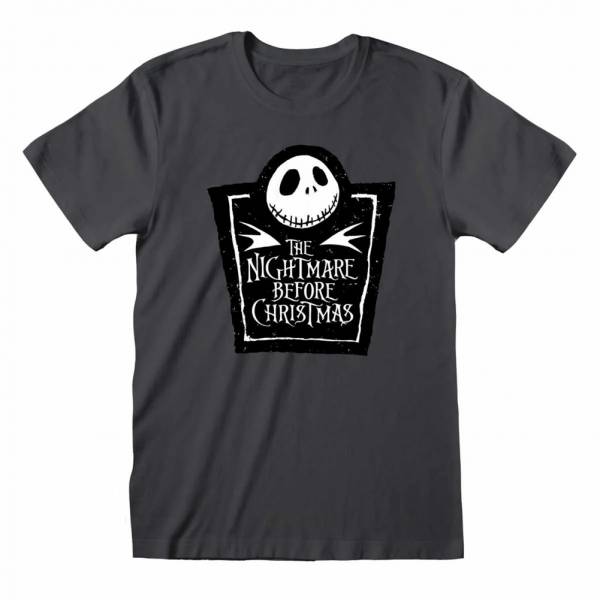 Nightmare Before Christmas Logo Square Men T-shirt NBX004105TSC