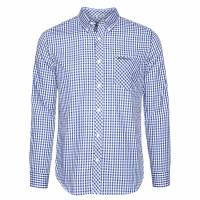 BEN SHERMAN Gingham Men Long-sleeved Shirt 0077860-BLUE