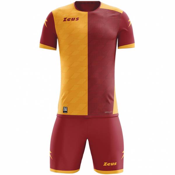 Zeus Icon Teamwear Set Trikot mit Shorts rot gelb