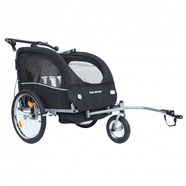 Øvre Eidfjord "Alpström" 2-in-1 Fahrradanhänger Kinderwagen schwarz