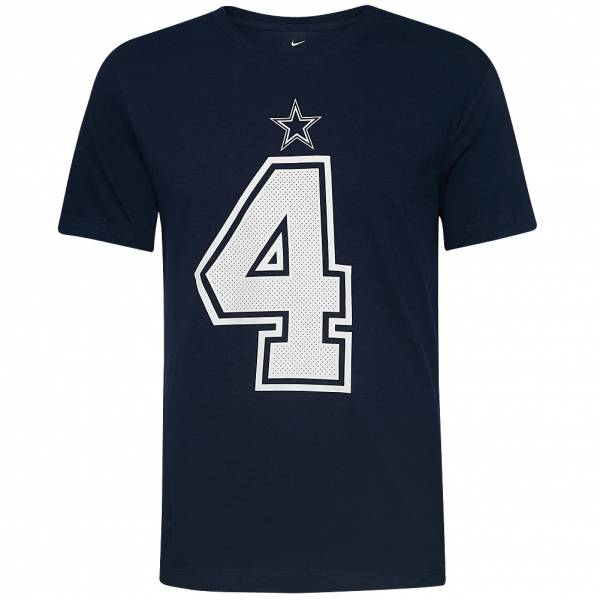 Dallas Cowboys NFL Nike #4 Dak Prescott Mężczyźni T-shirt