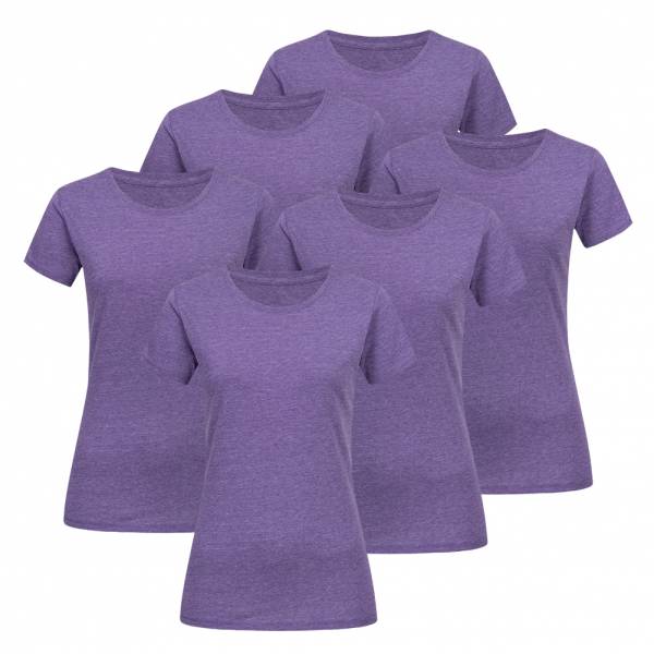 RUSSELL Tee 6er-Pack Damen T-Shirt 0R165F0-Purple-Marl 0R165F0-Purple-Marl