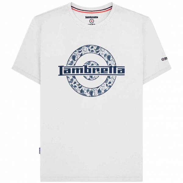 Lambretta Paisley Target Tee Herren T-Shirt SS1011-WHITE