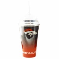 Denver Broncos NFL Fan Drinking cup with drinking straw DWNFLFADETSRDB