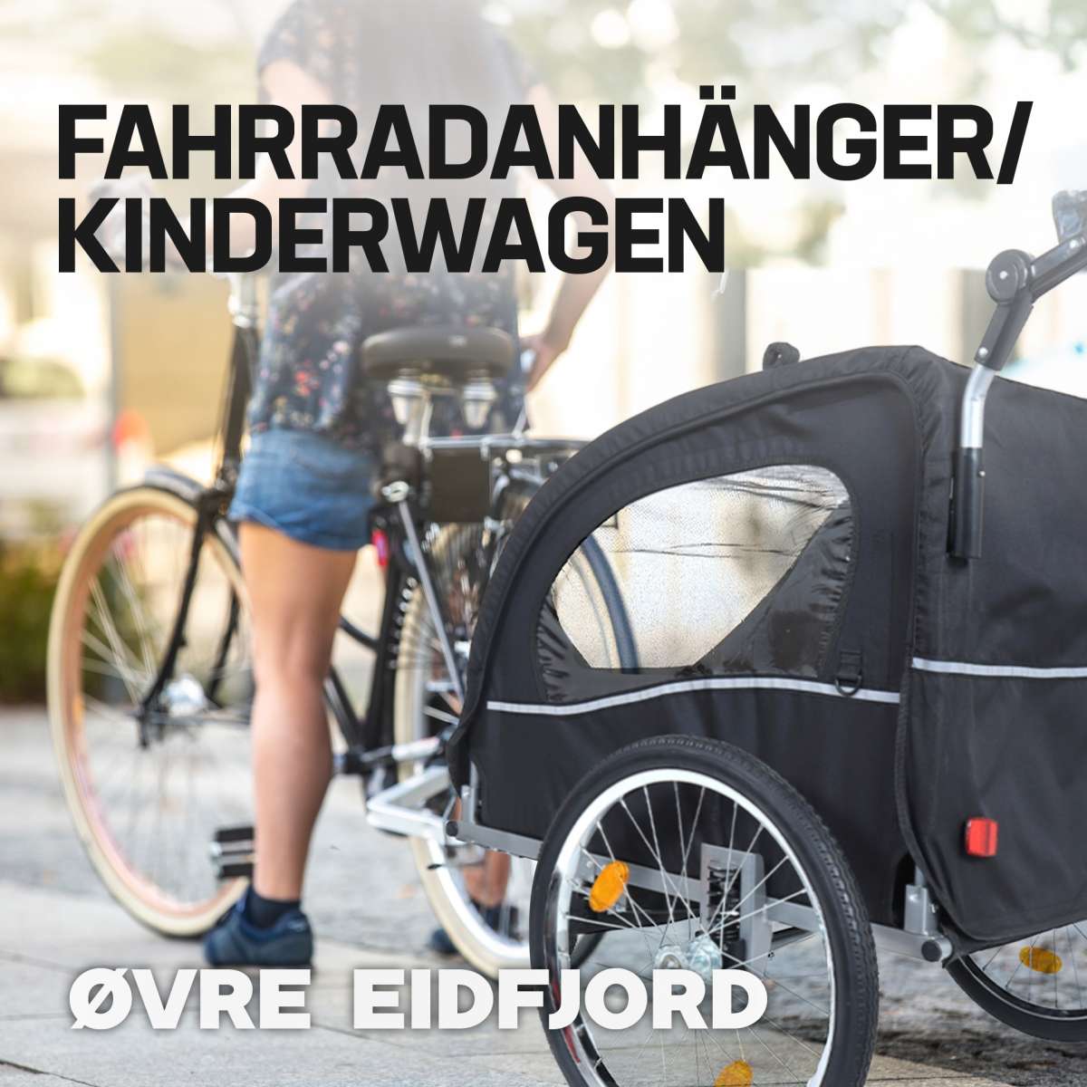 vre Eidfjord "Alpstrm" 2-in-1 Fahrradanhnger Kinderwagen schwarz |  SportSpar