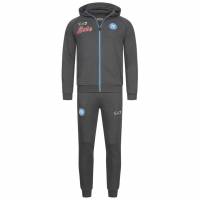 SSC Neapel EA7 Emporio Armani Hombre Chándal con capucha gris EASSCN23RU09-IMÁN