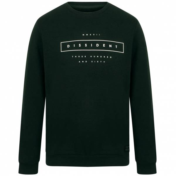 DNM Dissident Chinu Herren Sweatshirt 1D11731R Bottle Green and Black Marl