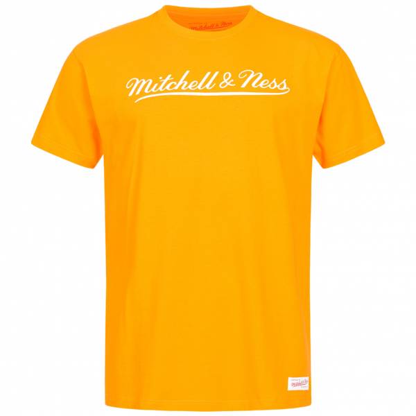 Mitchell & Ness Script Hommes T-shirt MN-BRA-SCRPTLOGOTRAD-GLDWHT