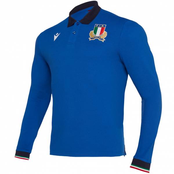 Italie FIR macron Hommes Polo à manches longues de supporter 58100103