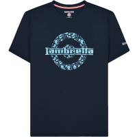 Lambretta Paisley Logo Mężczyźni T-shirt SS1011-GRANATOWY