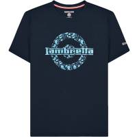 Lambretta Paisley Logo Hombre Camiseta SS1011-MARINO