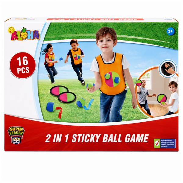 ALOHA 2 in 1 Sticky Ball Game 16-tlg. Enfants Jeu de balle collante YG37H