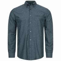 BEN SHERMAN Oxford Men Long-sleeved Shirt 0076260-BARELY BLACK 