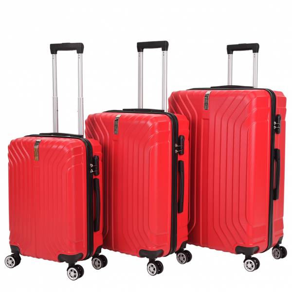 VERTICAL STUDIO &quot;Kittilä&quot; Suitcase Set of 3 20&quot; 24&quot; 28&quot; red