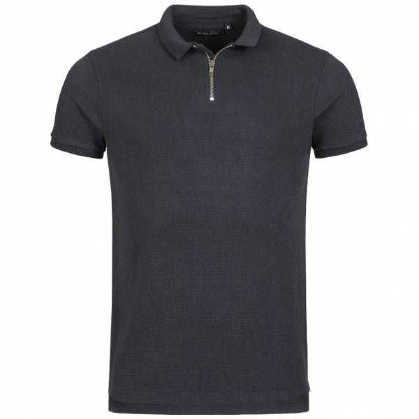 BRAVE SOUL Romeo Herren Zip Neck Polo-Shirt MPS-412ROMEO Dark Navy