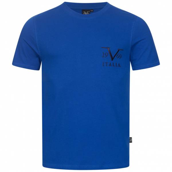 19V69 Versace 1969 Basic Big Logo Mężczyźni T-shirt VI20SS0008B royal blue