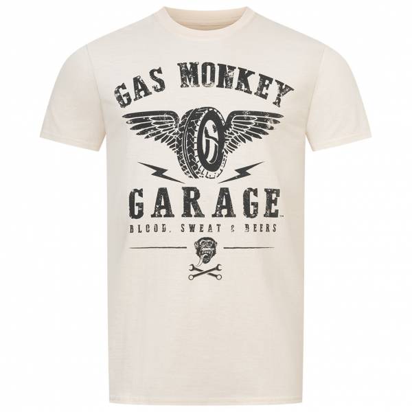 GAS MONKEY GARAGE GMG Parts &amp; Services Hommes T-shirt GMMTS010NAT