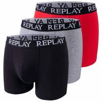 REPLAY Basic Cuff Logo Herren Boxershorts 3er-Pack I101102-N176