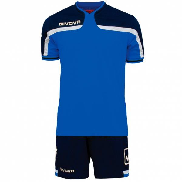 Maglia da calcio Givova con Short Kit America blu / blu scuro