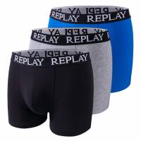 REPLAY Basic Cuff Logo Hombre Calzoncillos bóxer Pack de 3 I101102-N175