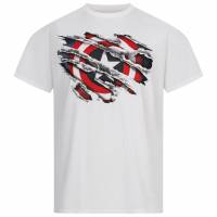 Captain America Torn Marvel Comic Shield Mężczyźni T-shirt FBMTS200WHT