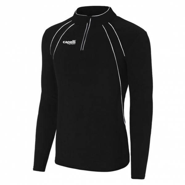 Capelli Sport Raven Herren 1/4-Zip Fleece Sweatshirt AGA-1237X-black/white | 04042663301090