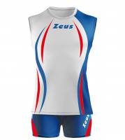 Zeus Kit Klima Damen Sport Trikot + Shorts bianco/royal