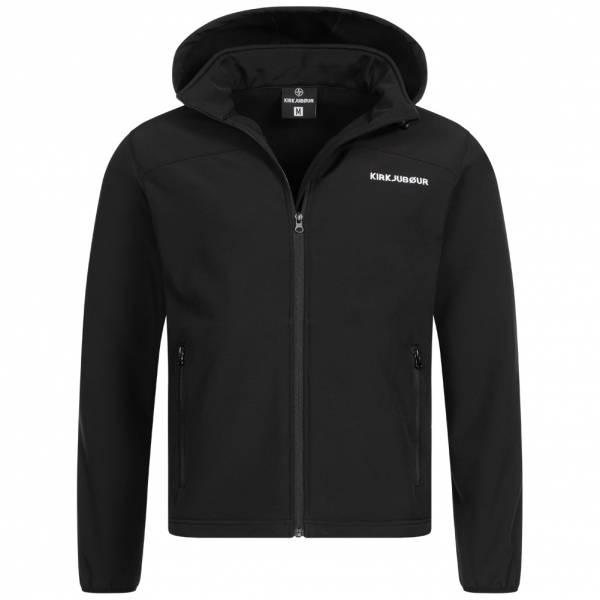 Image of KIRKJUBØUR® "Hestur" Uomo Giacca SOFTSHELL 10.000 mm colonna d'acqua nera