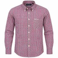 BEN SHERMAN Gingham Herren Langarmhemd 1013894-RED