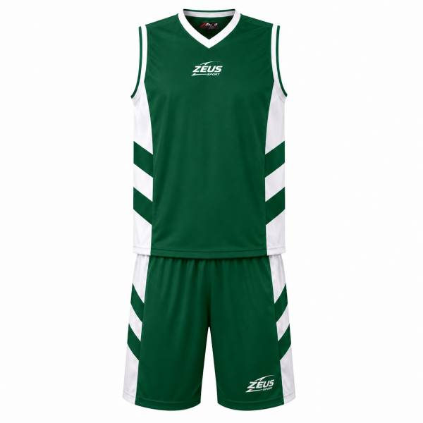 Zeus Kit Egizio Maglia da basket Set verde/bianco