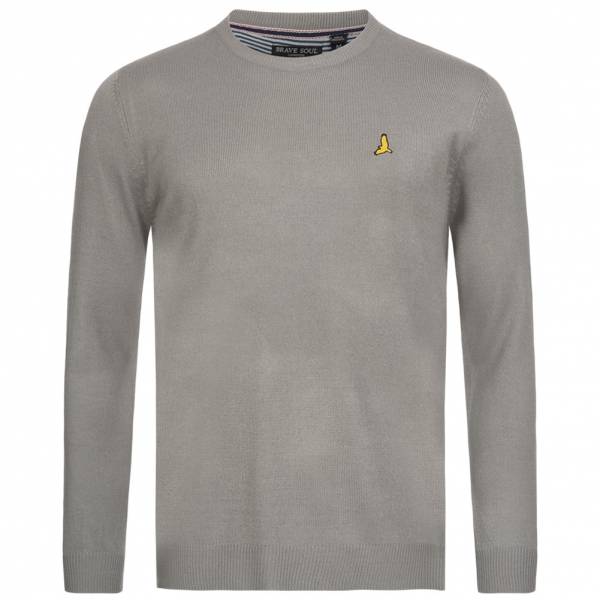 BRAVE SOUL Einstein Herren Sweatshirt MK-248EINSTEINB SILVER GREY