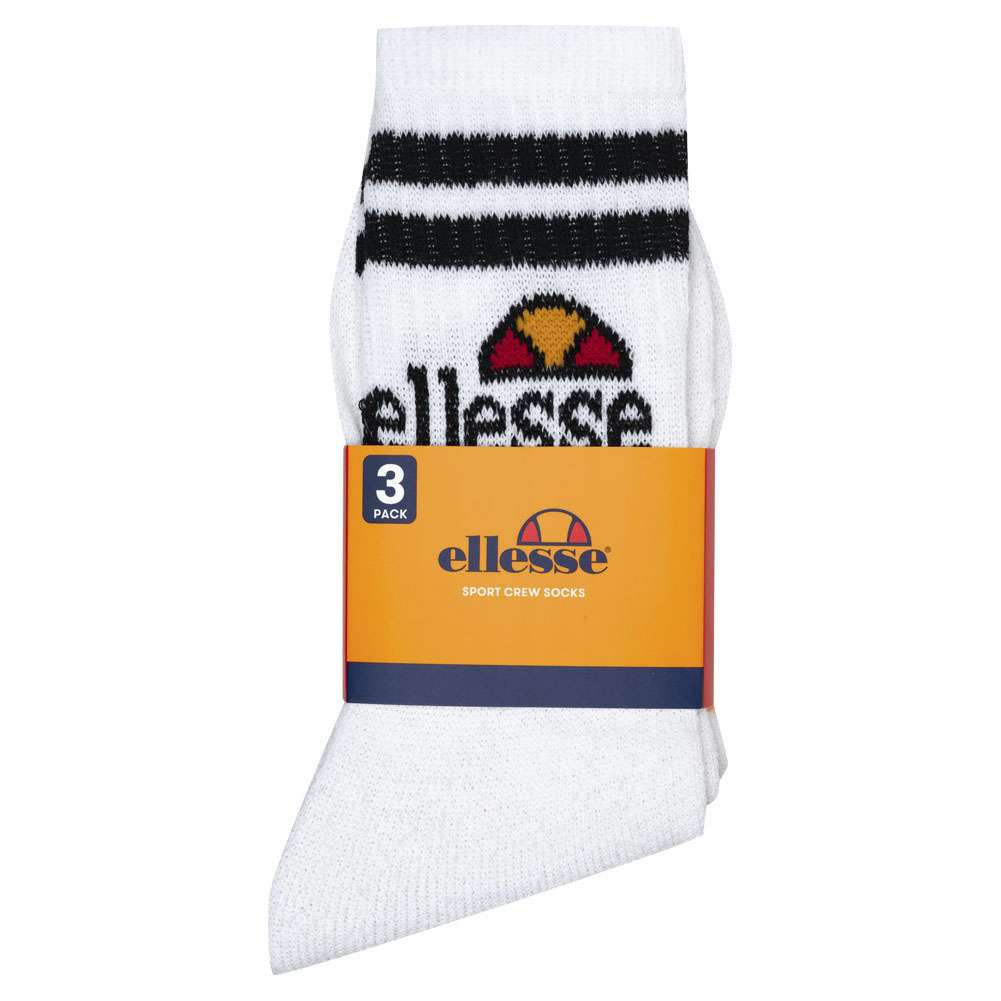 ellesse Vulloni Unisex Socks 3 Pairs white SBSA3955-WHITE